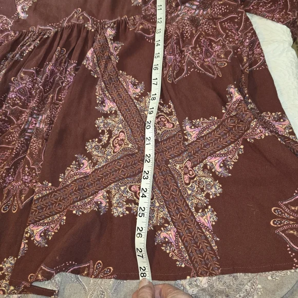 Free People "Girl Talk" Printed Tunic Top Size M - Picture 6 of 6